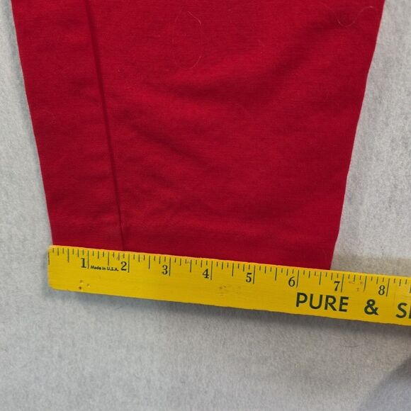 Zara Basic Collection Chino Fit Pants Women's  Size 10 Tapered Red Cotton Blend - Picture 8 of 9